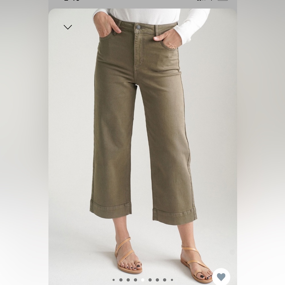 NWT Mer Classic Wide Leg Jeans - Olive